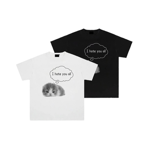 T-shirt Unisex Vintage in Puro Cotone con Stampa 'I Hate Your Original' Divertente e Carina, Maniche Corte, Vestibilità Ampia, Resistente allo Sbiadimento - Product Image 5