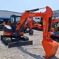Mini-excavatrice Hitachi ZX50 d'occasion du Japon, 5 tonnes, moteur Isuzu, modèle 2021, pompe à moteur et engrenage inclus pour vidéo – Performances optimales