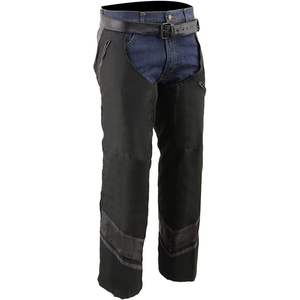 2025 Chaps textiles ventilados negros para hombres con ribete de cuero MPM5706 para motocicletas y ropa de carreras de automóviles - Product Image 2