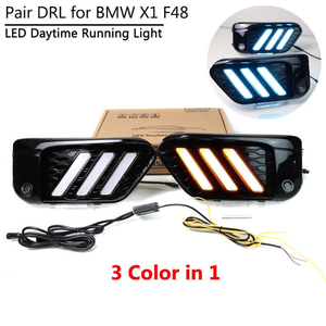 LED DRL di Marcia Diurna Luce Indicatori di Direzione Gialli Kit Per <span class=keywords><strong>BMW</strong></span> <span class=keywords><strong>X1</strong></span> <span class=keywords><strong>F48</strong></span> F49 2016 2017 2018 2019 - Product Image 3