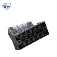 Bloc de bornes à vis double rangée en cuivre 5 pôles JUNPAI série TB TB1503 avec ressort en nylon, usage industriel, 15A ampères continus max.