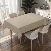 Nappe carrée noire anti-rayures RNPT, nappe en PVC imperméable, couvre-table pour dîner en famille, anniversaire