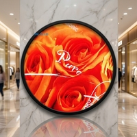 Pantalla LED Circular QIANFAN 4K con CMS Integrado, Resistente al Agua para Interiores y Exteriores, Señalización Digital Redonda para Escaparates, Salas de Exhibición y Tiendas Pop-up