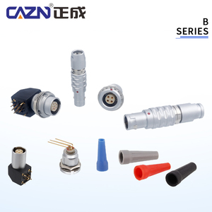 Connecteur circulaire en métal FGG 2B Series en acier inoxydable, fiche mâle droite 5 broches FGG.2B.305.CLAD92Z, type DIN 2 3 4 5 6 7 9 broches - Product Image 3