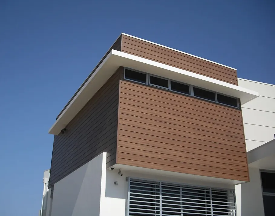 custom wpc material facade wall corner cladding Exterior waterproof external wall panel