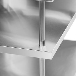 Stainless Steel Double-row Cocktail Station with Double Layer Shelf for High Efficiency <b>Bar</b> Service - Product Image 4