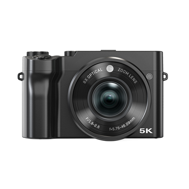 5K UHD 64MP Autofocus Selfie Camera for Travel Vlogging Beginners with Dual Lens 8X Optical Zoom Lens