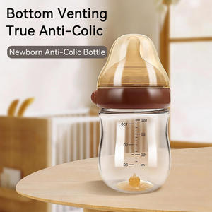 Lot de biberons en <span class=keywords><strong>verre</strong></span> en gros, prix d'usine, <span class=keywords><strong>biberon</strong></span> anti-colique avec tétines jetables, service OEM de logo personnalisé - Product Image 5