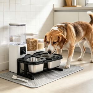 Comedero Elevado para Perros Grandes, Altura Ajustable, Diseño Duradero, Antiderrames, Antideslizante, Ecológico, de Acero Inoxidable, Impermeable - Product Image 1