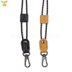 Cordon en cuir tressé pour carte d'identité, sangle de cou pour téléphone portable, cordon pour badge de travail (double fonction), cordon anti-perte détachable pour téléphone portable - Product Image 5
