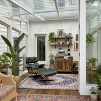 Véranda portable la plus vendue, design moderne en alliage d'aluminium, toit coulissant en verre, pour hôtels, maisons de jardin, moulures triangulaires
