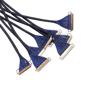 Cable LVDS I-PEX 2766-0601 de 60 pines, plano, con conductor de cobre azul y revestimiento de PUR para pantalla. - Product Image 1