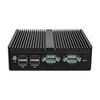 Guanfeng Mini PC industrial sin ventilador al mejor precio 2LAN 2COM RS232 RS485 G30 J1900 MINIPC Linux gana Ubuntu
