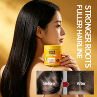 Masker Pertumbuhan Rambut Ekstrak Jahe Minyak Habbatussauda OEM Pro Vitamin B5 Memperkuat Akar Rambut, Perawatan untuk Rambut Lebih Lebat