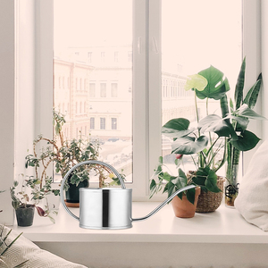 1.5 litres 1500ml 1.5l 46oz 0.32ga ferme jardinage pulvérisation en acier inoxydable grande longue buse arrosoir bouteille Pot tasse pot - Product Image 5