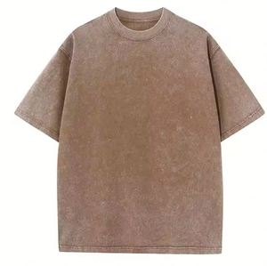 Camiseta Corta Estampada de Algodón 100% de 250 g/m² al por Mayor para Verano, Estilo Urbano, Unisex, Color Sólido, Silueta Grande, Antiarrugas - Product Image 2