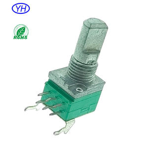 Potenciómetro estéreo de alta calidad para montaje en PCB de amplificador de sonido de fábrica, 6 pines, 1k 5k 10k 20K 50k 100k 1M ohmios con soporte - Product Image 4