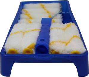 Ensemble de plateaux à <span class=keywords><strong>peinture</strong></span> en plastique miniatures OEM personnalisables, kit d'outils industriel et de bricolage, cadre de <span class=keywords><strong>rouleau</strong></span>, housses en microfibre, modèle 4 pouces, garantie 1 mois - Product Image 3