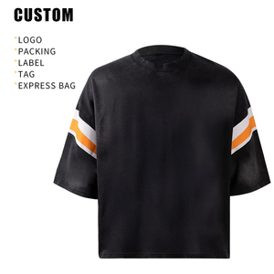 OEM Heavyweight Oversized Boxy <b>Drop</b> Shoulder T-shirt 300Gsm <b>Acid</b> Wash 100% Cotton Eco-Friendly High Quality Custom Logo Men - Product Image 3