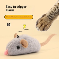 Mainan Kucing Simulasi Tikus Plush Realistis dengan Suara & Cahaya, Aktif dengan Sentuhan, Tahan Gigitan untuk Hiburan Mandiri dan Mengatasi Kebosanan