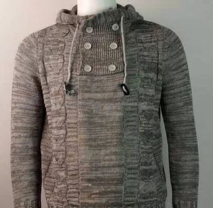 <span class=keywords><strong>Pull</strong></span> en tricot à manches longues pour hommes <span class=keywords><strong>Pull</strong></span> coupe ajustée pour hommes <span class=keywords><strong>Pull</strong></span> à capuche en tricot épais décontracté - Product Image 6