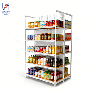 Estantes <span class=keywords><strong>de</strong></span> Exhibición con Acabado <span class=keywords><strong>de</strong></span> <span class=keywords><strong>Madera</strong></span>, Modernos y Elegantes, Estantes <span class=keywords><strong>de</strong></span> Supermercado para Tiendas y Supermercados Hechos <span class=keywords><strong>de</strong></span> Acero - Product Image 6