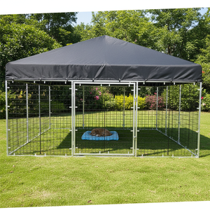 Recinto per Cani in Rete Metallica Antiruggine, Grande e Sicuro, con Copertura, Vendita all'Ingrosso dalla Fabbrica - Product Image 1