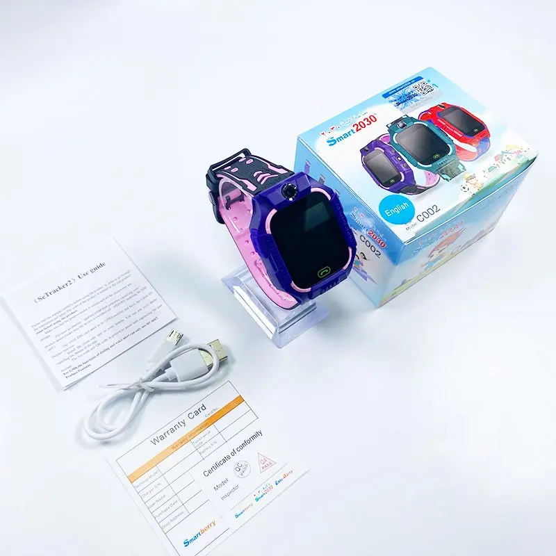 Child Smart Watch C002 Kids SOS Emergency Calling GPS Tracking Kids Smartwatch Baby Safe Monitor Wristwatch For Boys And Child