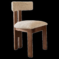 Chaise de salle à manger rétro française en bois de frêne usagé avec dossier pour la maison et la restauration
