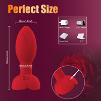 Silikon Vibrierender Analplug Abres Culo für Erwachsene Mit Fernbedienung Wasserdicht und Wiederaufladbar für Männer Frauen Analplug