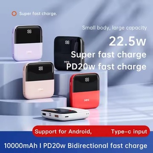 PD22.5W Digital Display Fast Charging Power Bank Ultra Slim Powerbanks <b>Mini</b> Power Bank 10000mah Super Fast Charging - Product Image 6