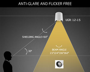 Lámpara Colgante LED Moderna Antideslumbrante de 66W de Alto Rendimiento para Interiores con Cuerpo de Aluminio de Montaje Superficial - Product Image 3