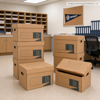 Boîte en carton ondulé écologique FUJU pour le rangement de documents de bureau, doublure intérieure personnalisée, impression de logo, origine Guangdong, personnalisable