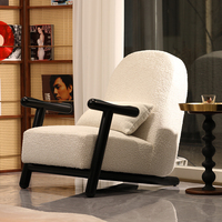 Fauteuil de salon moderne rembourré, fauteuil d'appoint en polaire douce, siège de détente pour salon, chambre, salle à manger, hôtel, mobilier de maison