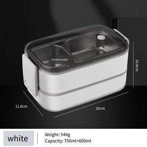 Thép không gỉ cách điện Hộp Ăn Trưa hai lớp leakproof lò vi sóng an toàn xách tay Bento container thực phẩm cho cắm trại đi du lịch - Product Image 4