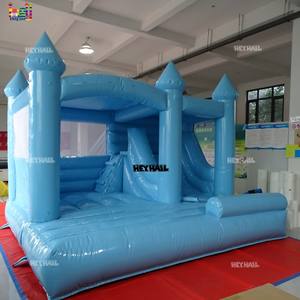 Bouncer gonflable commercial bleu pastel <span class=keywords><strong>de</strong></span> 4 m à sommet pointu, en PVC, gonflage rapide, idéal pour les fêtes d'enfants et les entreprises <span class=keywords><strong>de</strong></span> <span class=keywords><strong>location</strong></span> - Product Image 2