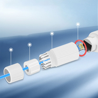 Power Over Ethernet Étanche POE IEEE 802.3at à Splitter RJ45 100Mbps 12V POE Injecteur 48V 24V 2 en 1 POE Splitter pour Routeur