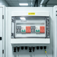 Boîte de distribution d'électricité intérieure en plastique ABS 63A avec indice de protection IP65, tension 1000V, 2 prises sans verrouillage