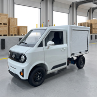 Mini camion électrique de livraison, fourgonnette fermée, 4 roues, véhicule électrique de livraison, volet roulant, charge utile de 500 kg, autonomie de moins de 100 km, batterie de 30 kWh