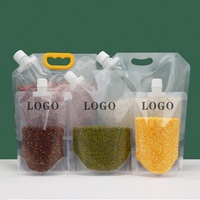 Sac en plastique pliable avec bec verseur pour l'eau, la bière, les céréales, le jus, avec valve, impression personnalisée en usine Wistac