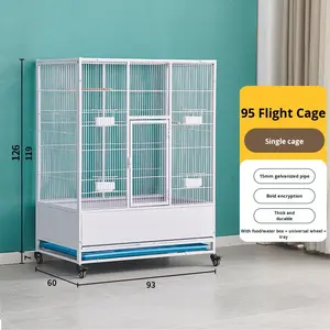 Grande cage de vol en métal de haute sécurité pour oiseaux, cabane à boutons pour perroquets, pigeons, calopsittes, pinsons, chiens - Product Image 6