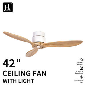 Ventilador de Techo Moderno de Lujo Europeo con Aspas de Madera Genuina - para Salas de Estar y Patios Exteriores, Madera Auténtica, Silencioso - Product Image 3