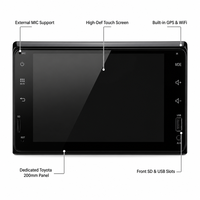 Stereo Mobil Android untuk Layar Sentuh OLED Double DIN 7-Inci - Pemasangan di Dasbor - Sekring Aman 15A - Daya Tinggi 4x50W - GPS WiFi