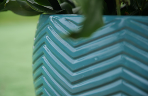 Jardinière en céramique créative avec trou de drainage, design abstrait écologique, décoration intérieure et extérieure, pot pour patio - Product Image 5