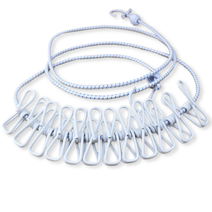 Corde à linge rétractable murale portable coupe-vent, séchoir à vêtements, ligne de suspension pour tissus 170 cm, pour extérieur, camping, voyage, intérieur - Product Image 3