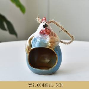 نبات جوت عصاري حبل ، زارع معلق ، زهرية زهور الديك الإبداعية المثبتة على الحائط (النبات غير مشمول) - Product Image 2