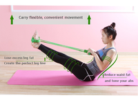 Vente en gros de 4 tubes pédale en latex corde de traction élastique bandes de résistance pour équipement de fitness à domicile