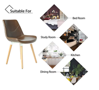 Chaises de salle à manger rembourrées confortables en cuir ergonomiques bon marché Offre Spéciale dossier haut