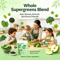 Offre Spéciale : Gummies Clean Label pour Enfants - Soutien Immunitaire et Digestif - Extrait de Super Greens avec Probiotique Bacillus Coagulans, Sans Sucre