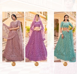 ชุดแต่งกายเจ้าสาวตาข่ายหนาปักเกรดสูงมีสไตล์สำหรับงานแต่งงานและงานปาร์ตี้จากผู้จำหน่ายในประเทศอินเดีย - Product Image 6